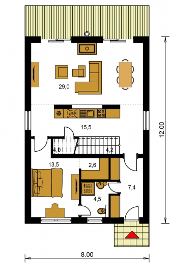 Plan de sol du rez-de-chaussée - TREND 289